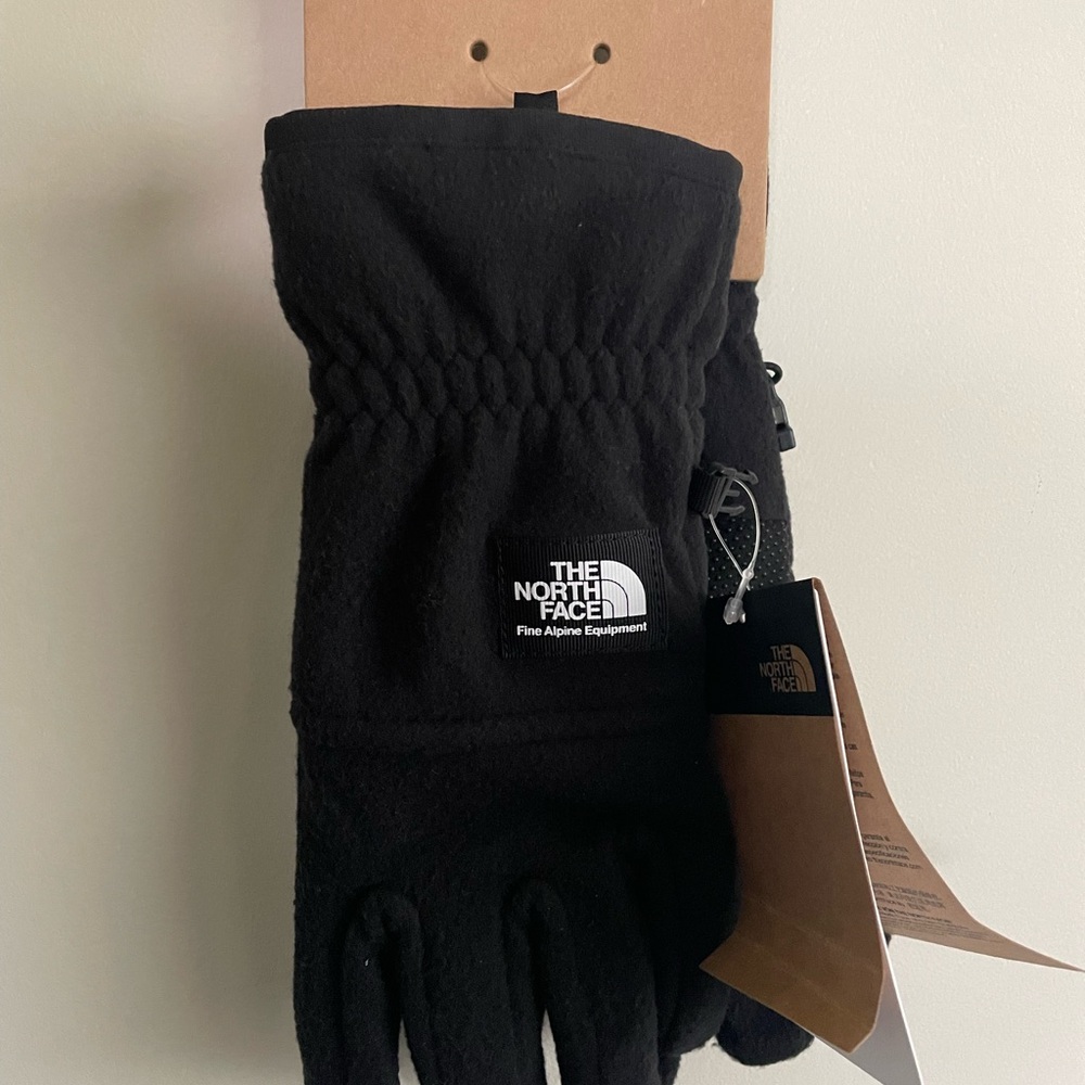The North Face Unisex Etip Heavyweight Fleece Gloves Black, Size XL - Picture 2 of 5